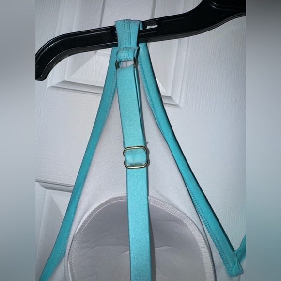 Kona Sol Women’s Turquoise & White Striped One Piece Swimsuit Size 16W, NWT - Picture 7 of 11